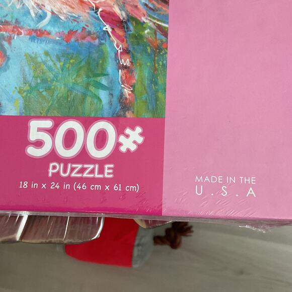 Leoma Lovegrove 500 Flamingo Friends Tropical Puzzle - Picture 6 of 8